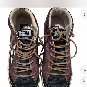 Golden Goose High-Top Sneakers - Purple and Black